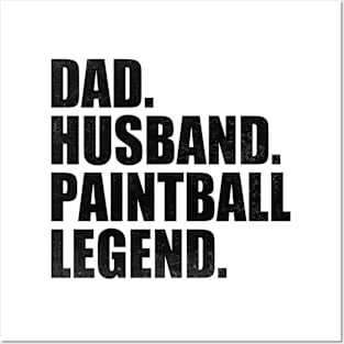 Funny Paintball Dad Husband Legend Paintball Father's Day Posters and Art